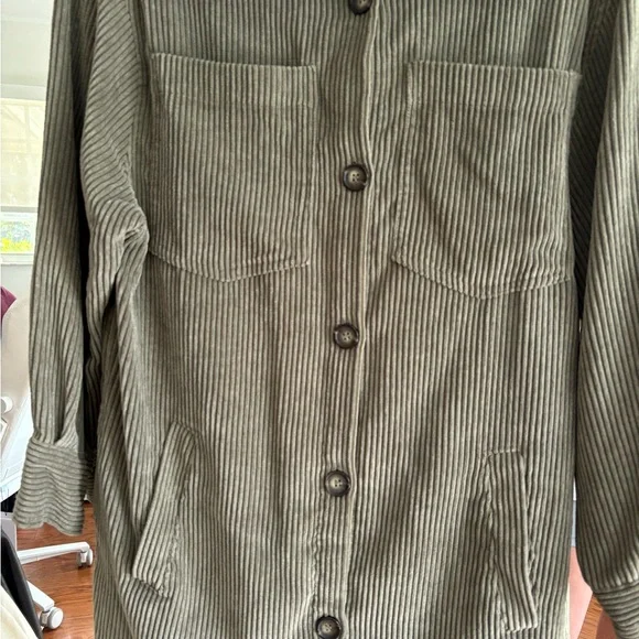 Ashley By 26 International Taupe Corduroy Shirt - Picture 3 of 4